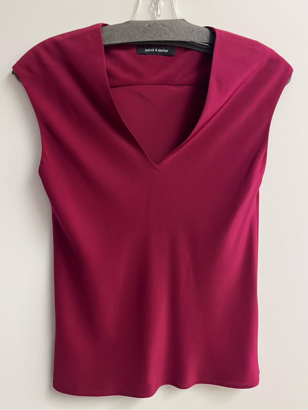 Judith & Charles Raspberry Silk Top